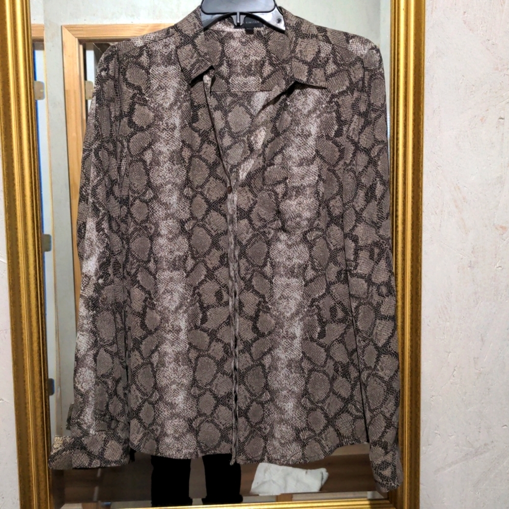Snakeskin blouse from the limited